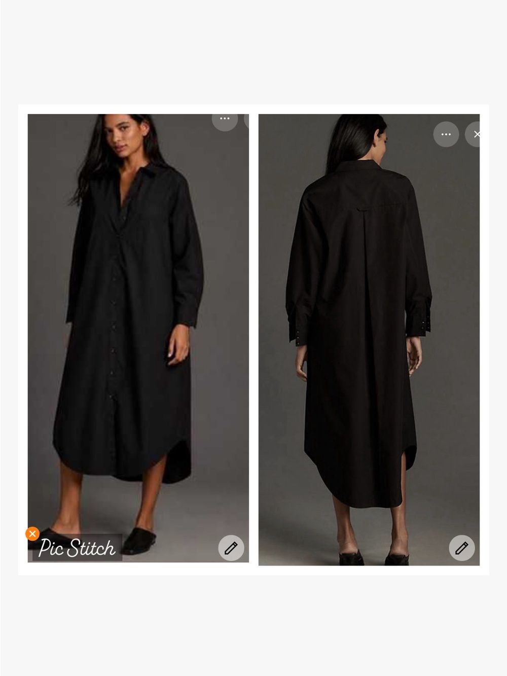 Maeve Black Soren Cotton Poplin Midi Shirt Dress